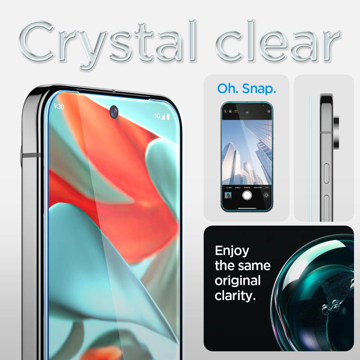 Spigen Tempered Glass Screen Protector [Glastr Ez Fit] Designed For Pixel 9 Pro Xl [Case Friendly] - 2 Pack