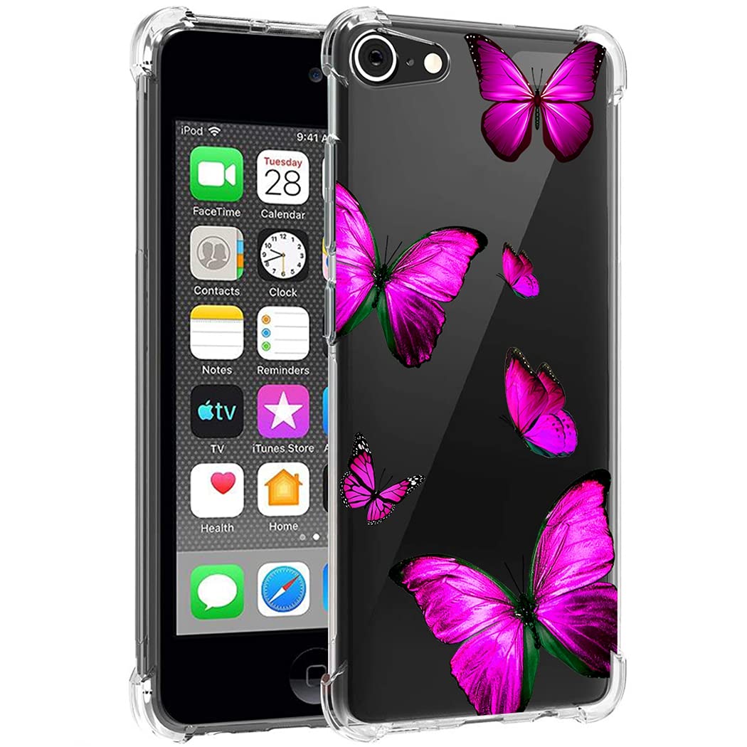 Zoeirc Case For Ipod Touch 7 / Ipod Touch 6 / Ipod Touch 5 Clear Case For Girls Women, Soft Tpu Shockproof Protective Transparen