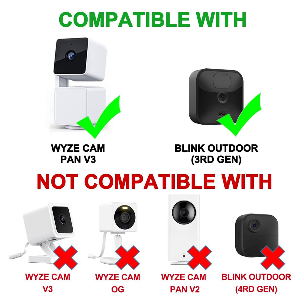 Jjmasee 10Ft L Shaped Connector Power Extension Cable With Charger For Wyze Cam Pan V3, Blink Outdoor (3Rd Gen) Camera, Flat Cha