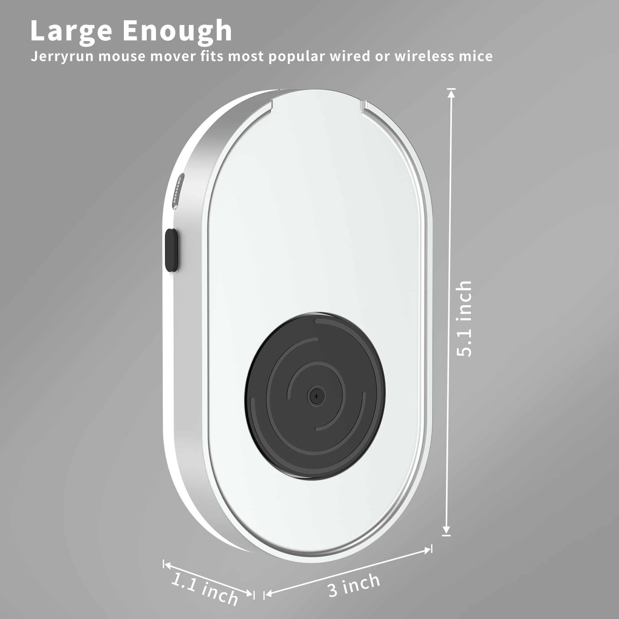 Jerryrun Mouse Jiggler, Undetectable Mouse Mover Device Wiggler Shaker With Drive Free Usb Cable And Usb C To Usb Adapter, Physi