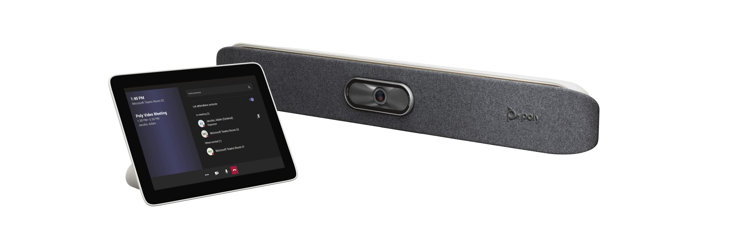 Poly - Studio X30 (Polycom) With Tc8 Touch Controller - 4K Video & Audio Bar - Conferencing System For Small Meeting Rooms - Wor