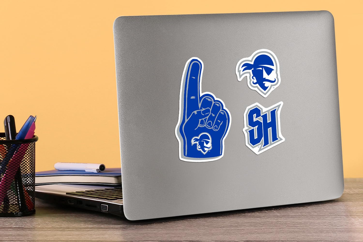 Seton Hall University 9Ct Vinyl Large Deluxe Stickers Variety Pack   Laptop, Water Bottle, Scrapbooking, Tablet, Skateboard, Ind