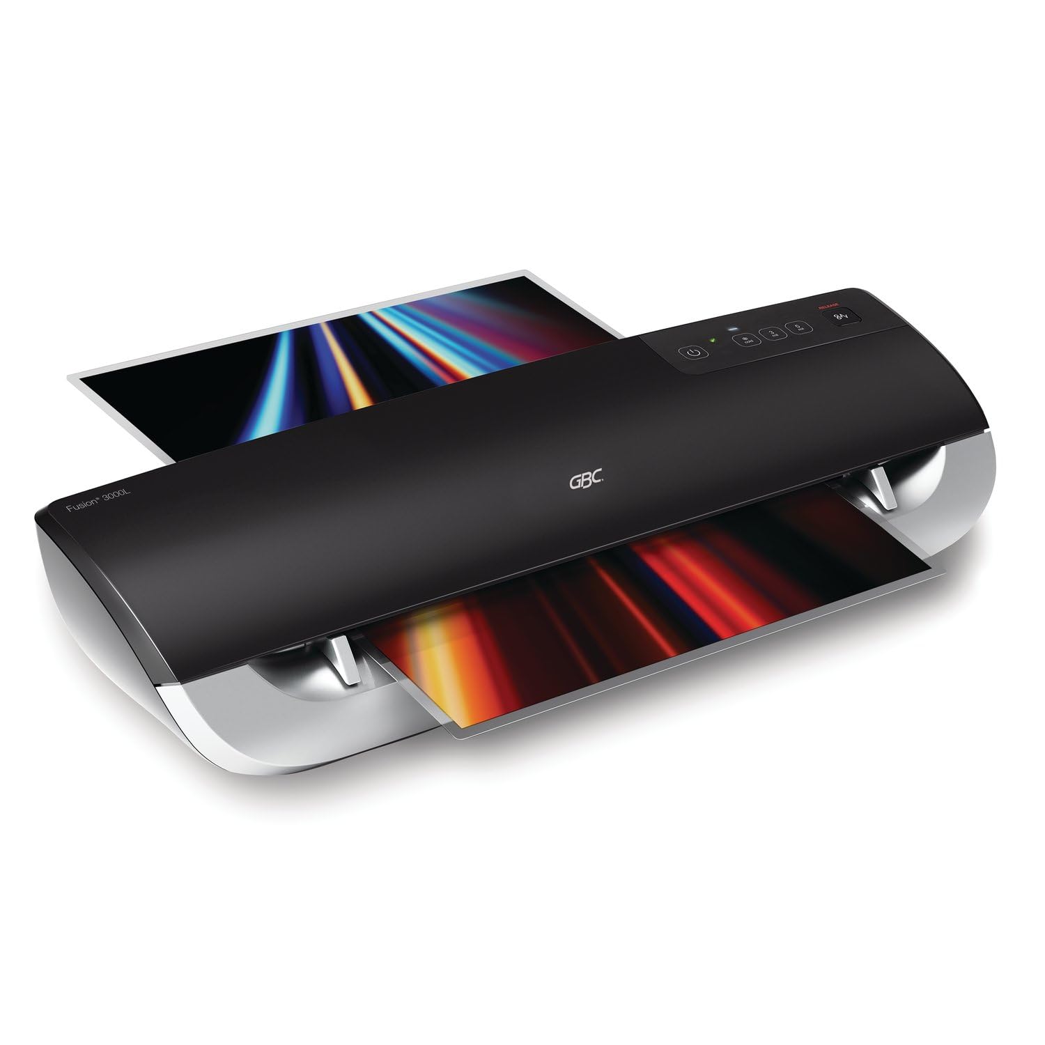 GBC Thermal Laminator Machine, Fusion 3000L, 12 Inch, 1 Min Warmup, 3 or 5 Mil, with 30 EZUse Laminating Pouches (1703075)