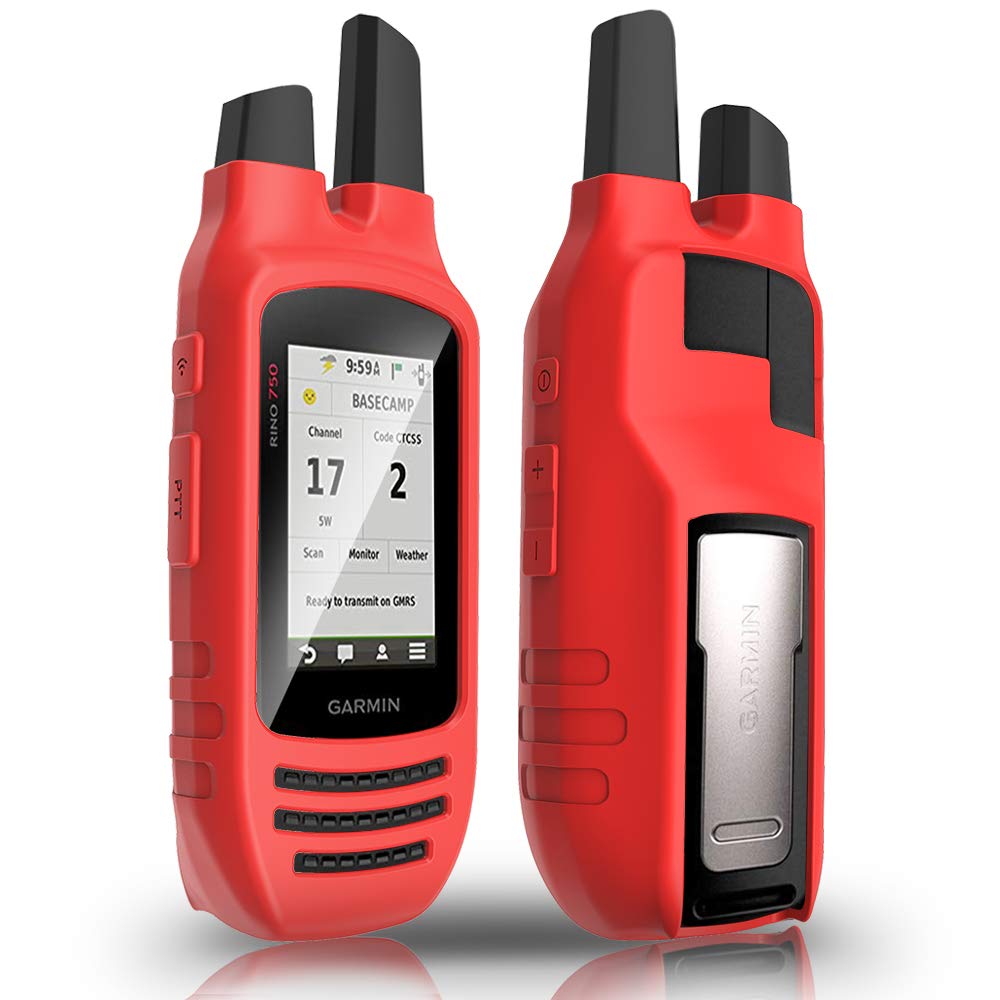 Tusita Silicone Case Compatible With Garmin Rino 750 750T 755T   Red