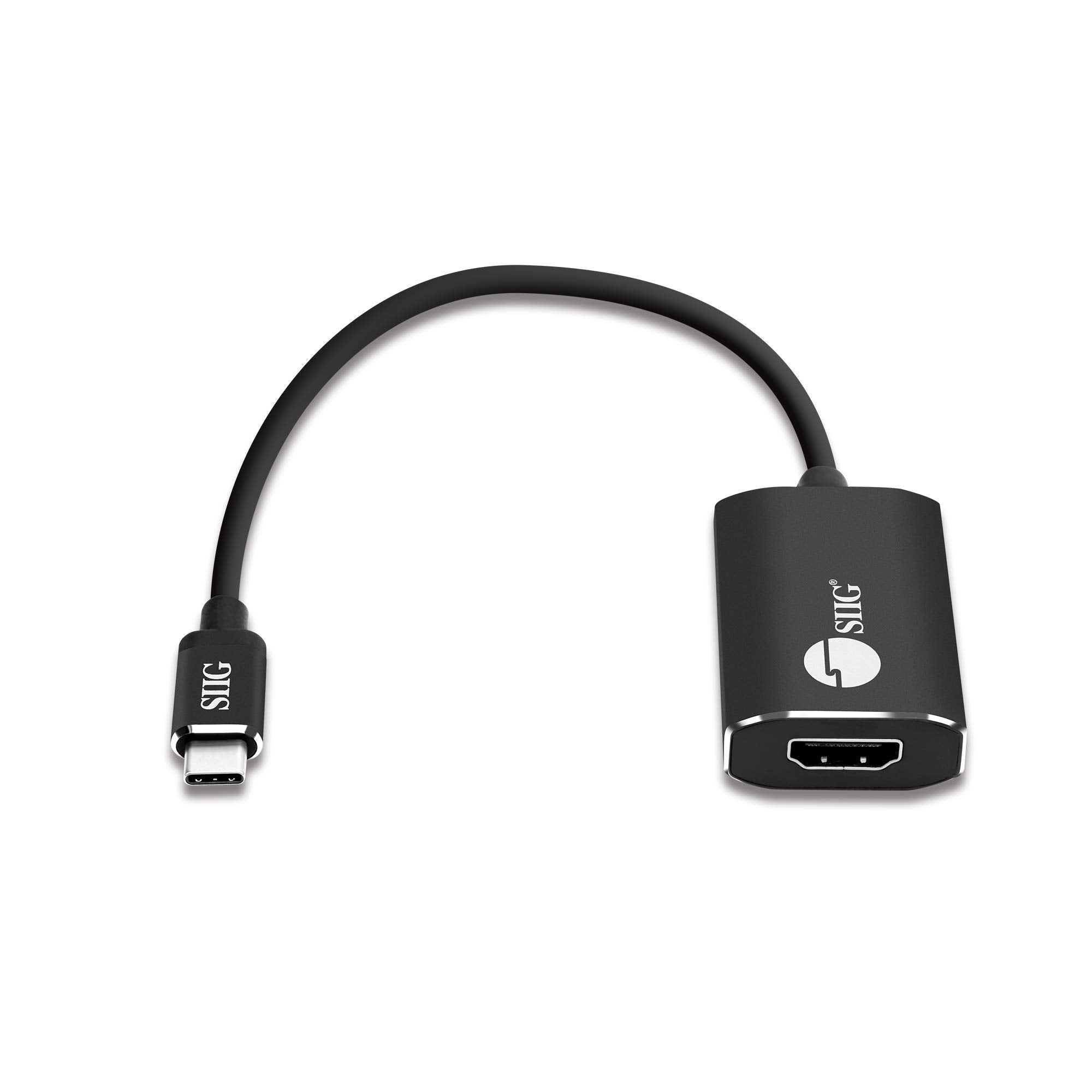 Siig Cb Tc0C12 S1 Usb Type C To 4K Hdmi Cable Adapter   Thunderbolt 3 Compatible   Male To Female Converter   Reversible Plug De