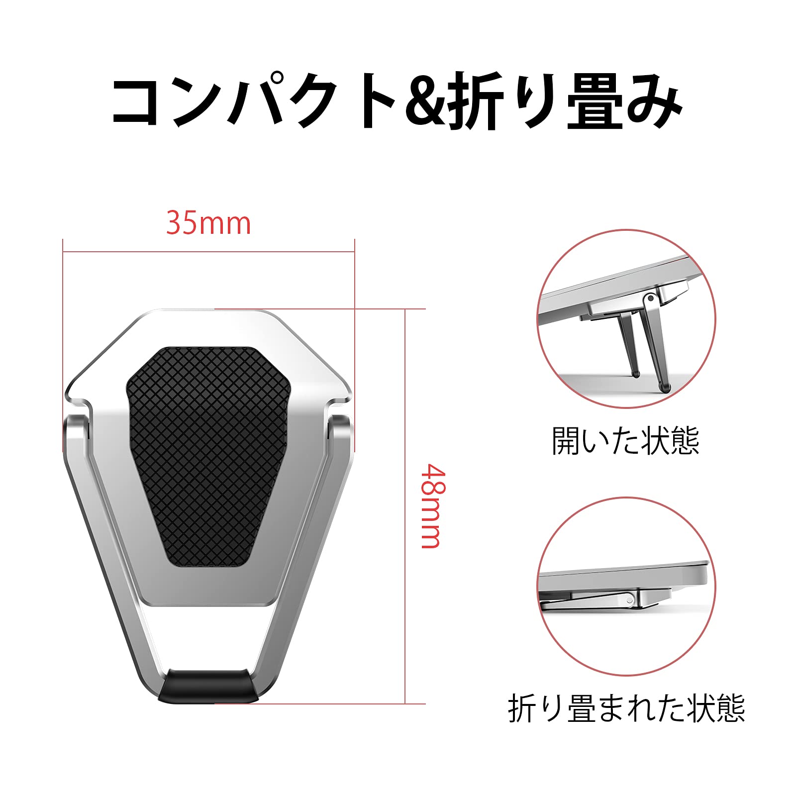 Portable Invisible Laptop Stand 2Pcs,Suntaiho Mini Aluminum Cooling Pad,Computer Keyboard Mount Kickstand,Ergonomic Lightweight