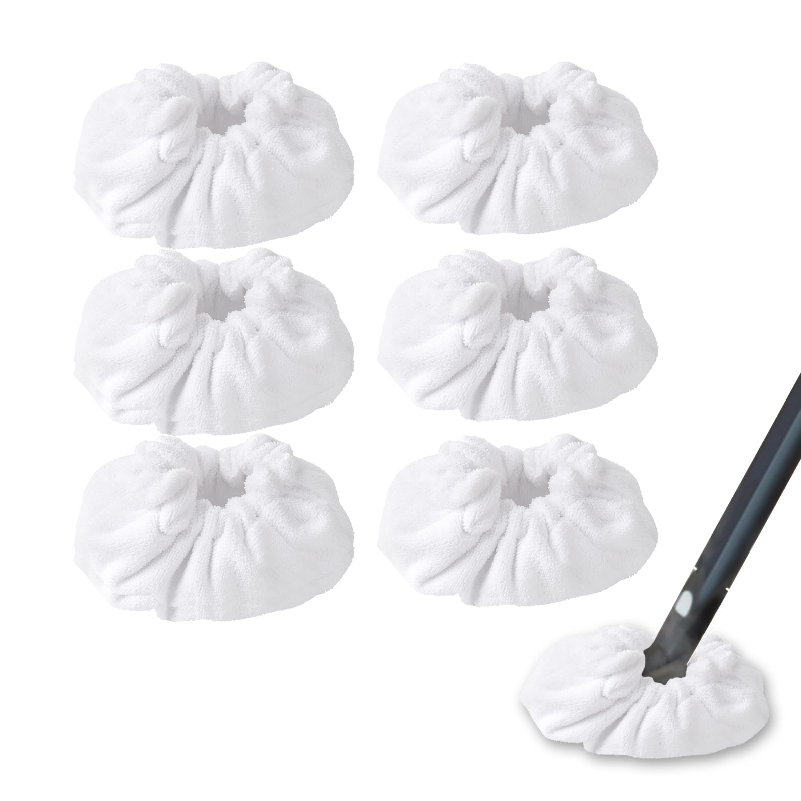 6Pack Microfiber Cloths Fit for Dupray Handheld Steam Cleaner, Large Microfiber Bonnet Compatible with Dupray Neat Steam Cleaner