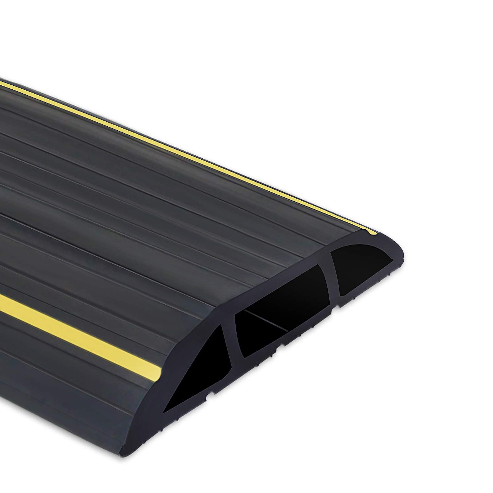 Heavy Duty Floor Cord Cover Cable Protector, 3 Channels Protect Cords And Prevent A Trip Hazard  Conceal Wires At Home, Office,