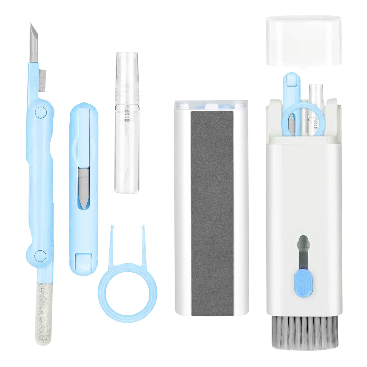 7 In 1 Electronic Cleaner Kit,Keyboard Cleaner,Laptop Cleaner Kit For Monitor, Cell Phone, Headset, Lego, Laptop Camera Lens(Blu