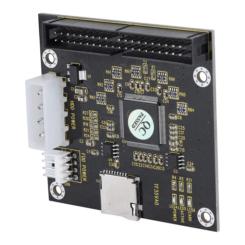 Sd,Sdhc,Sdxc,Mmc To Ide 40Pin 3.5In Male Memory Card Adapter, Mute Four Legged Computer Power Connector For Dos,Linux,Windows Mm