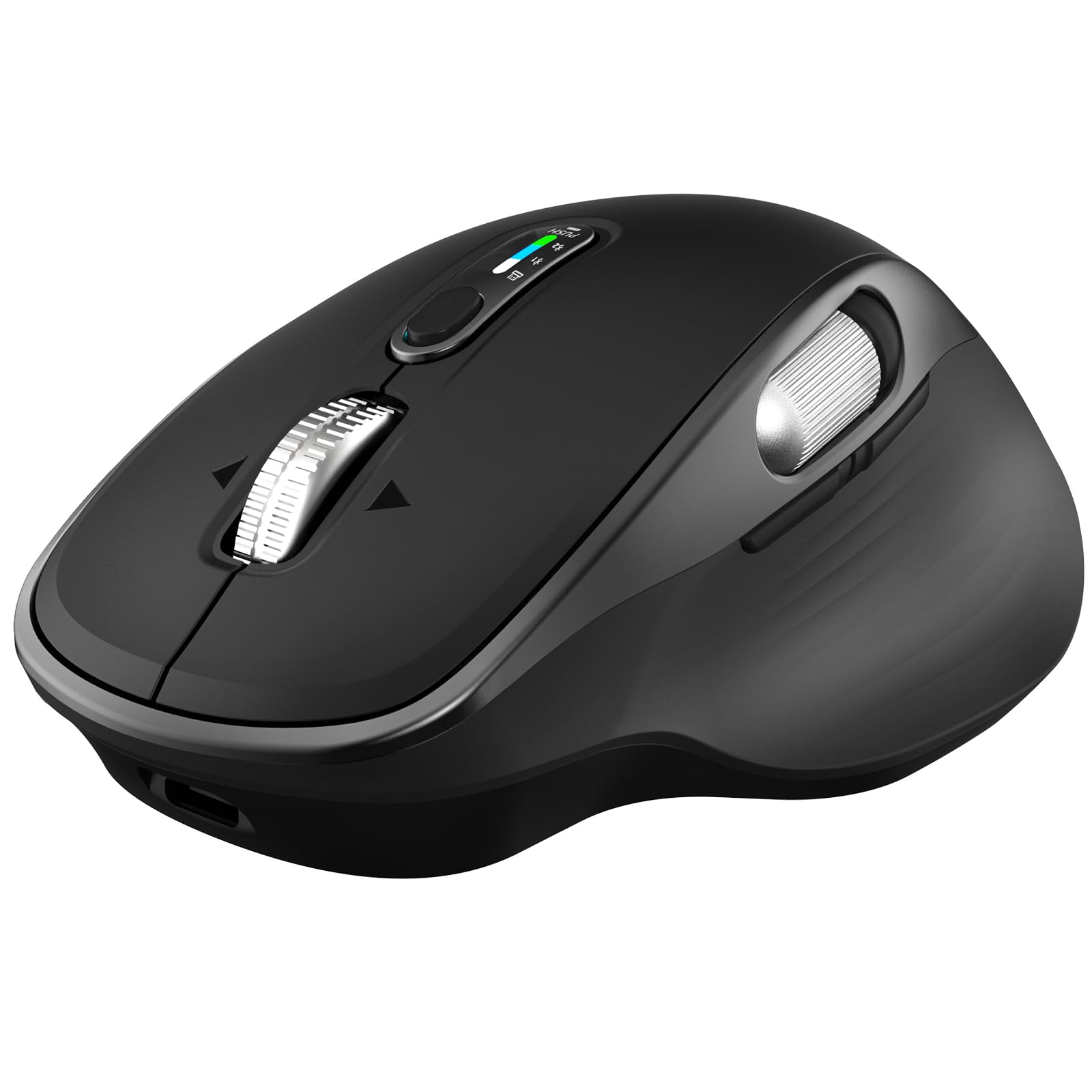 Wireless Bluetooth Rechargeable Mouse with 8 Programmable ButtonsBlack