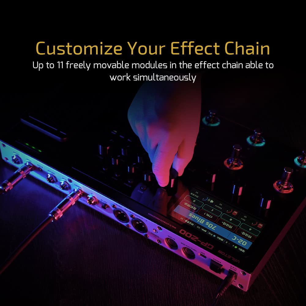 Valeton Multi Effects Processor Pedal With Expression Pedal Fx Loop Midi I/O Amp Modeling Ir Cabinets Simulation Stereo Otg Usb