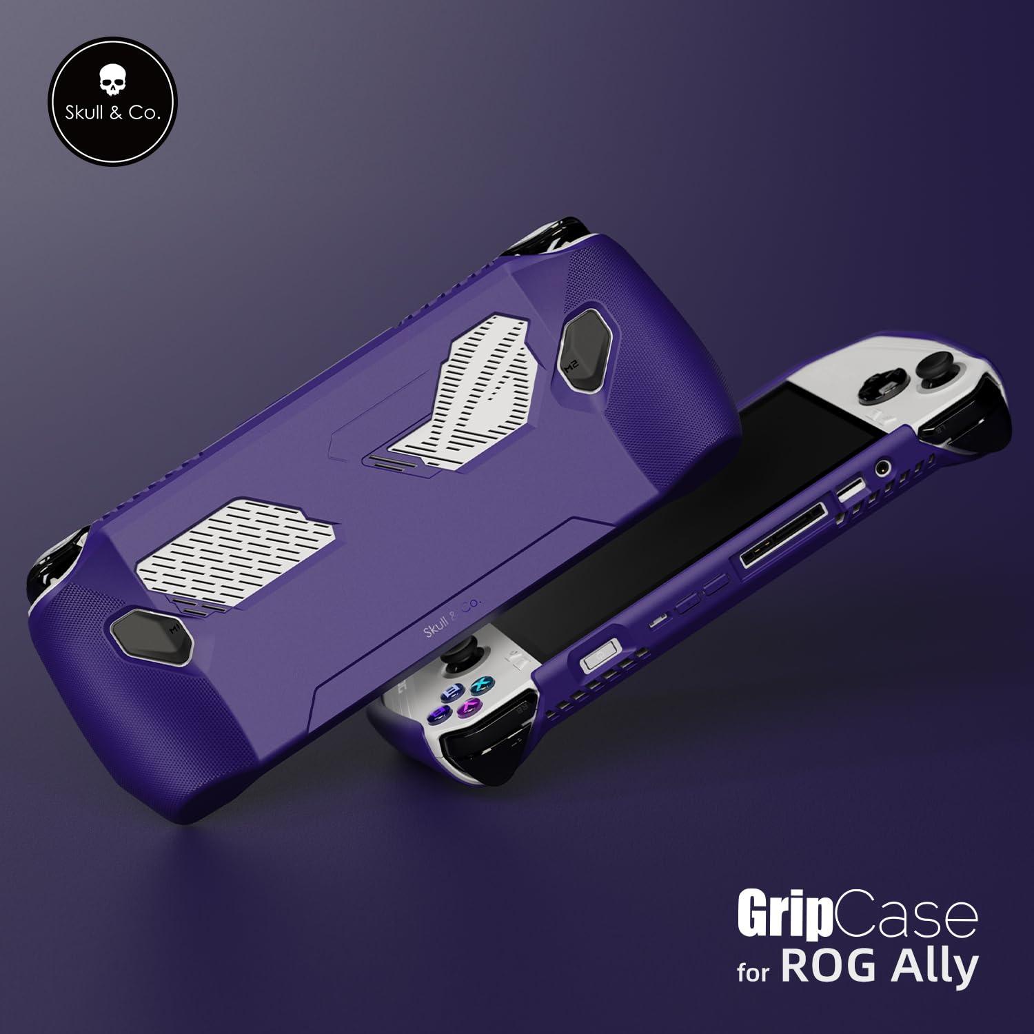 Skull & Co. Gripcase Ally For Rog Ally: A Soft Protective Case With Textured Grips Full Protection And Stand, Shock Absorption N
