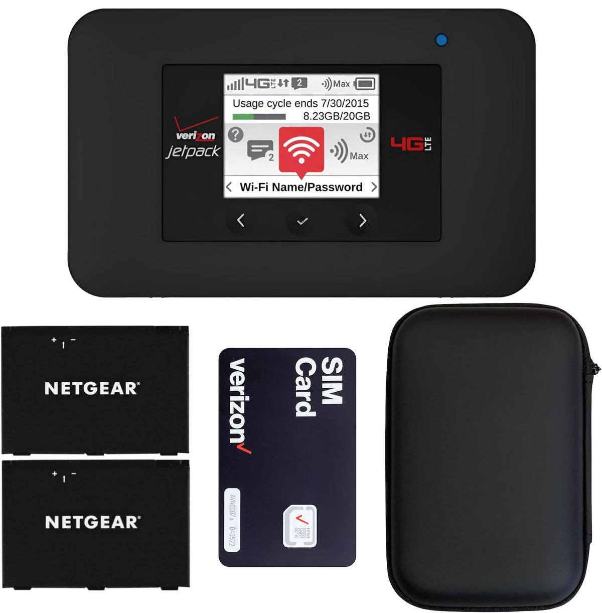 Verizon Wireless Jetpack Netgear Ac791L | Unlocked Device | 4G Mobile Wifi Hotspot | Lte Cat6 Speed Up To 300 Mbps | Usage Up To