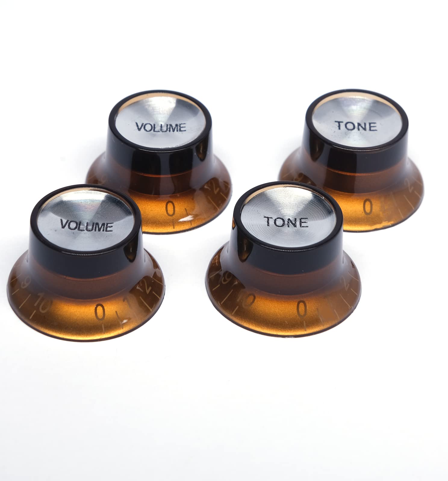 harpfeas Metric Size 18 Spline Top Hat Bell Reflector 2 Volume 2 Tone Knobs Set for Epiphone Les Paul SG Electric Guitar Asia Im