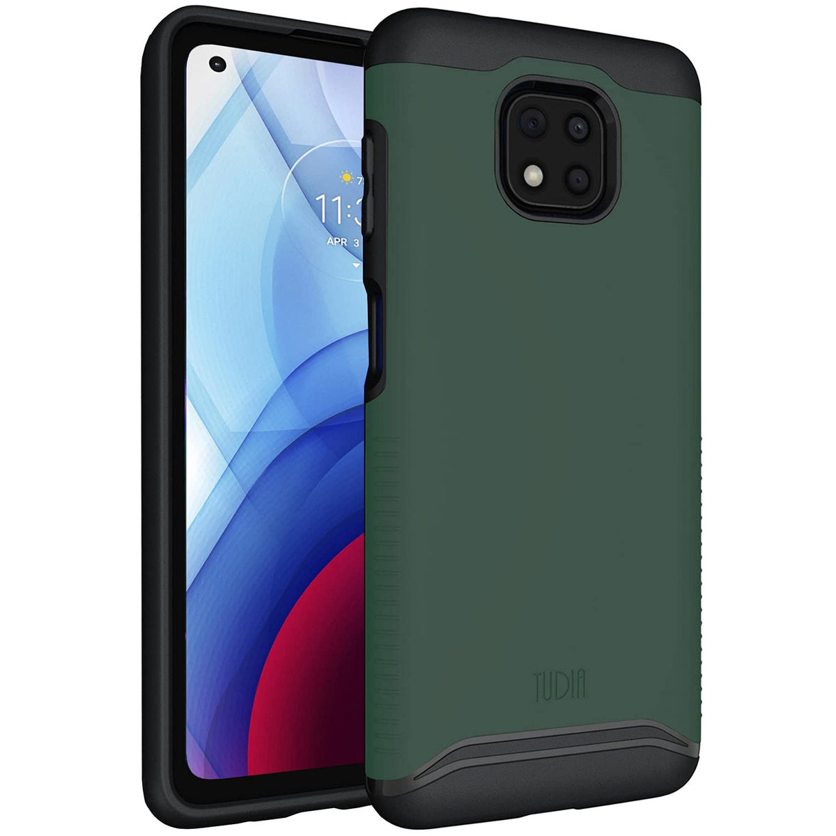 Tudia Dualshield Designed For Motorola Moto G Power 2021 Case, [Merge] Shockproof Dual Layer Military Grade Drop Protection Heav