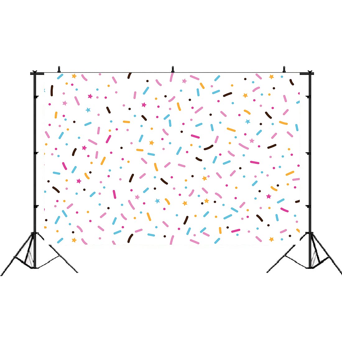 Lofaris Vinyl Donut Birthday Backdrop, White, 5X3Ft, Baby Shower, Newborn, Kids Party Decorations