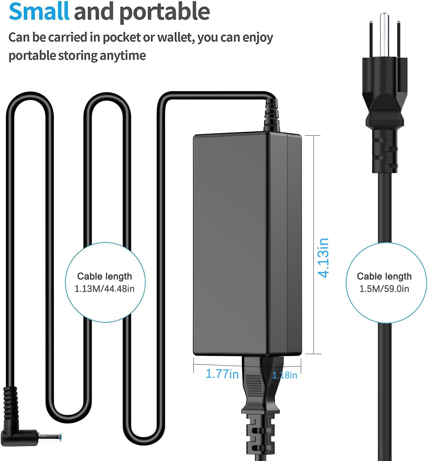 65W Laptop Charger For Hp Elitebook 840 850 845 830 820 G9 G8 G7 G6 G5 G4 G3; Probook 645 650 450 430 440 455 745 735 Laptop Ac Adapter Power Cord 19.5V