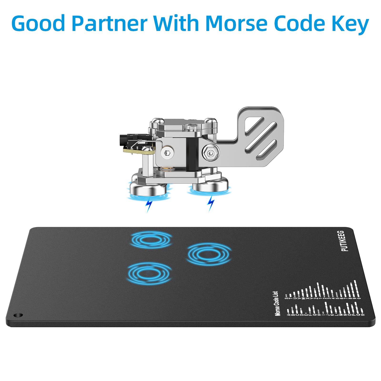Putikeeg Morse Code Table Key Morse Code List Learning Shortwave Radio Black