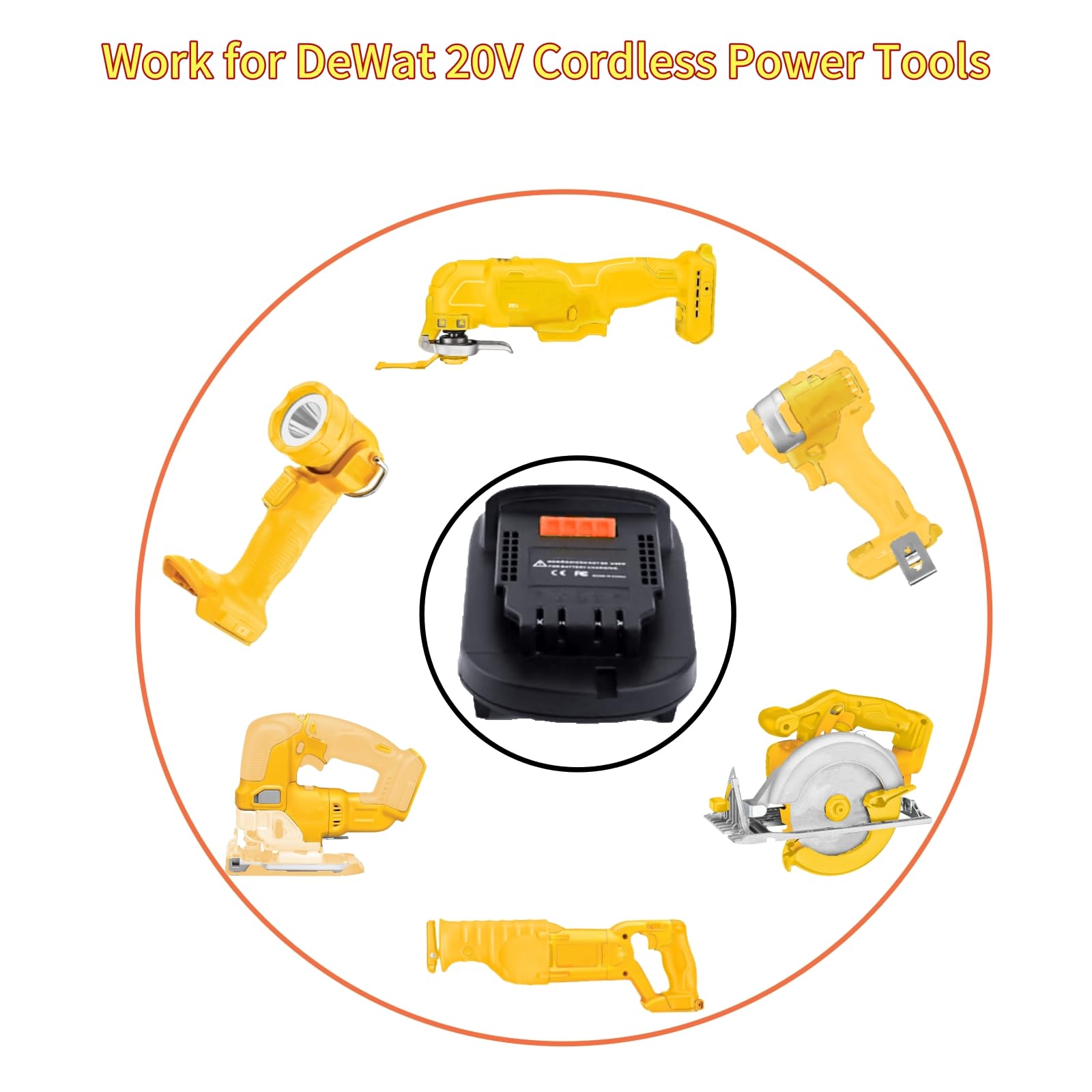 For Dewalt To For Milwaukee Battery Adapter (Only Adapter Included) (For M18 Battery To For Dewalt 20V Tools)