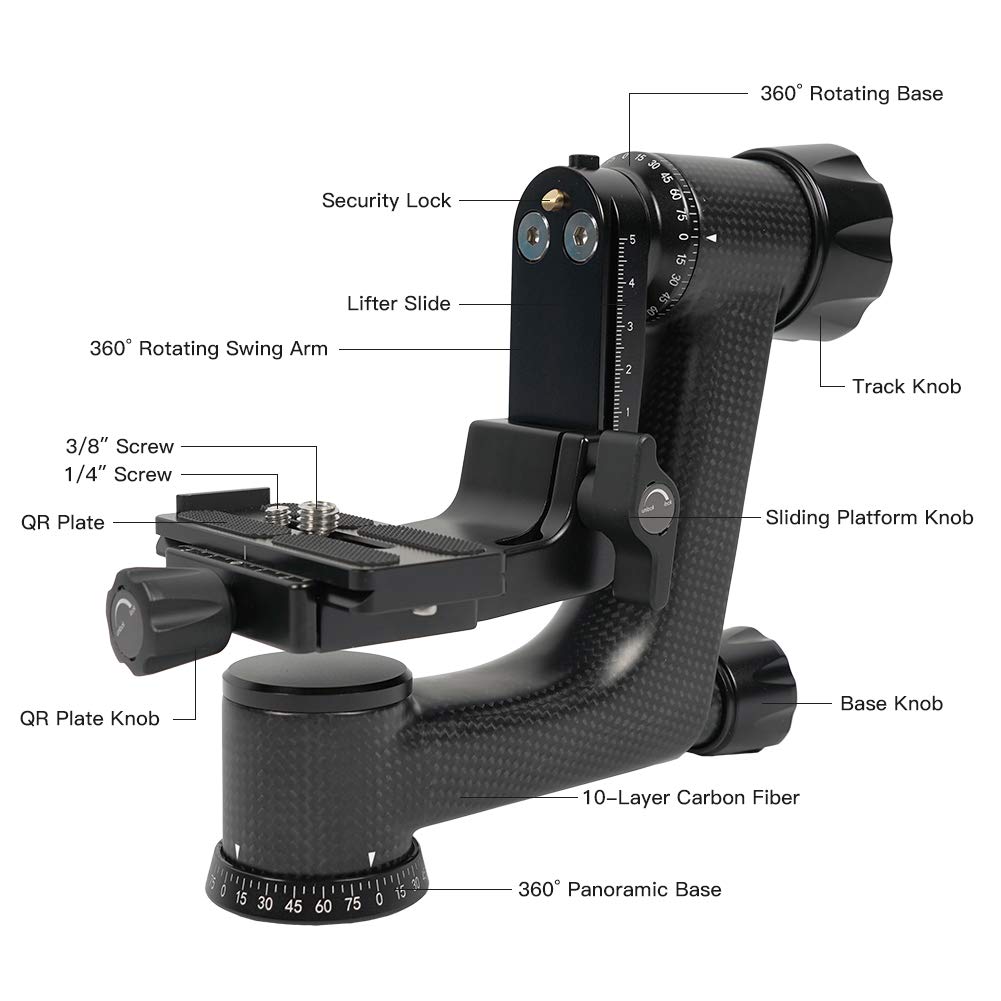 Sirui Ph Series Carbon Fiber Gimbal Head (Ph 10)