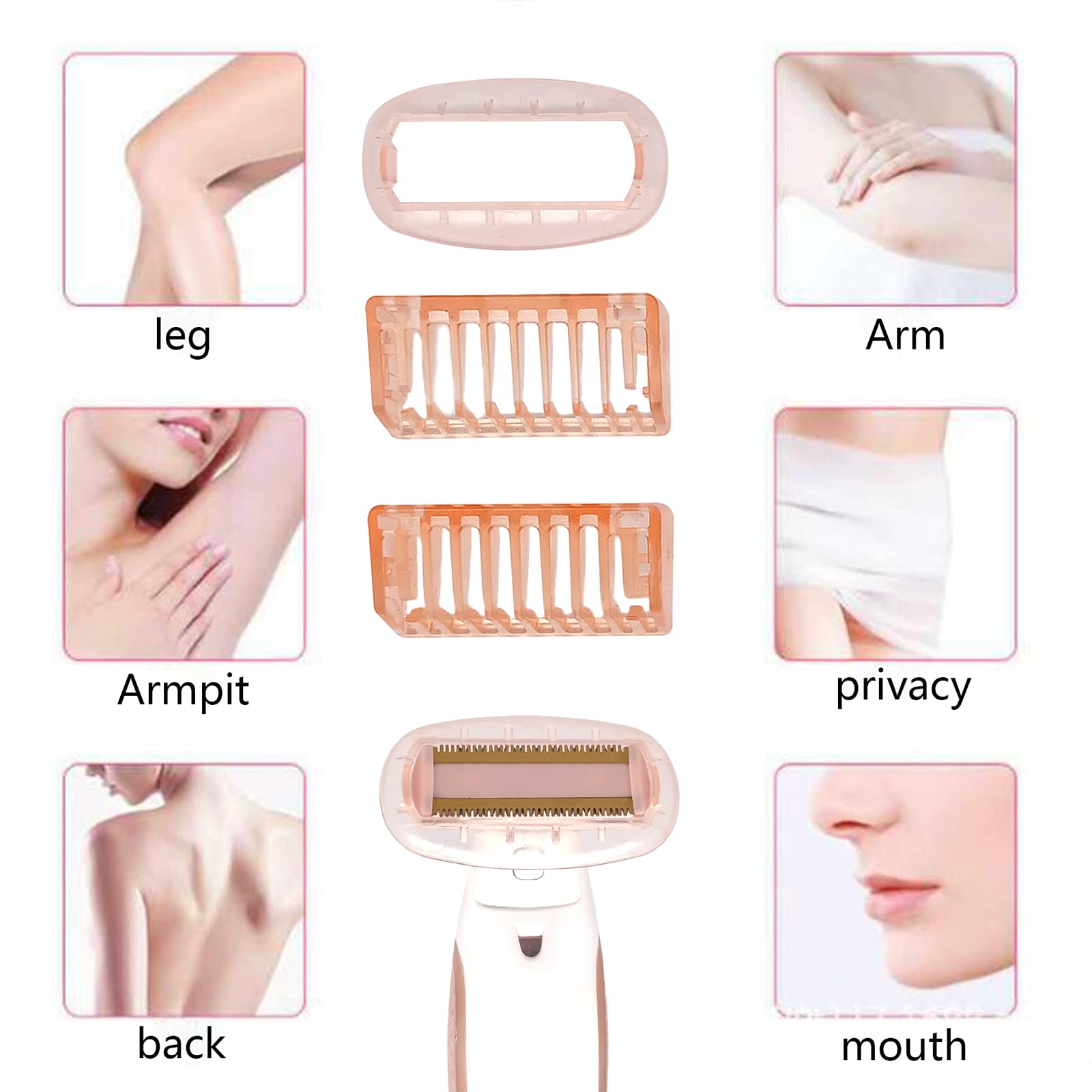 Shaver Trimmer Comb For Finishing Touch Flawless Body Rechargeable Ladies Shaver Trimmer Replacement Comb (1Mm,3Mm Comb+Sensitiv