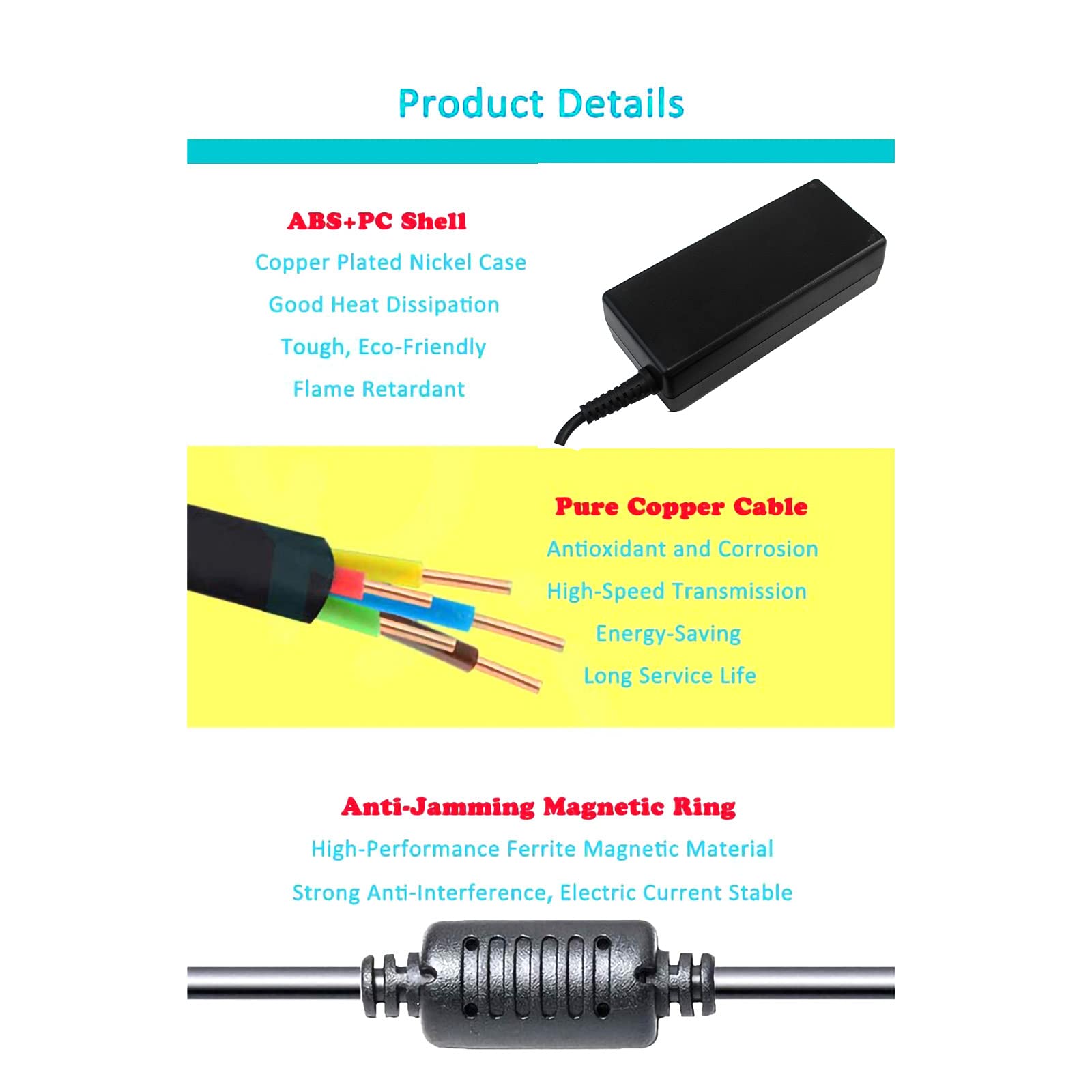 Laptop Charger For Hp Smart Blue Tip Pavilion X360 X2 11 13 15 Elitebook 830 840 850 G3 G4 G5 G6 Probook 450 G5 640 650 G2 Spectre L25296 002 710412 001 741727 001 740015 003 854054 Power Supply Cord