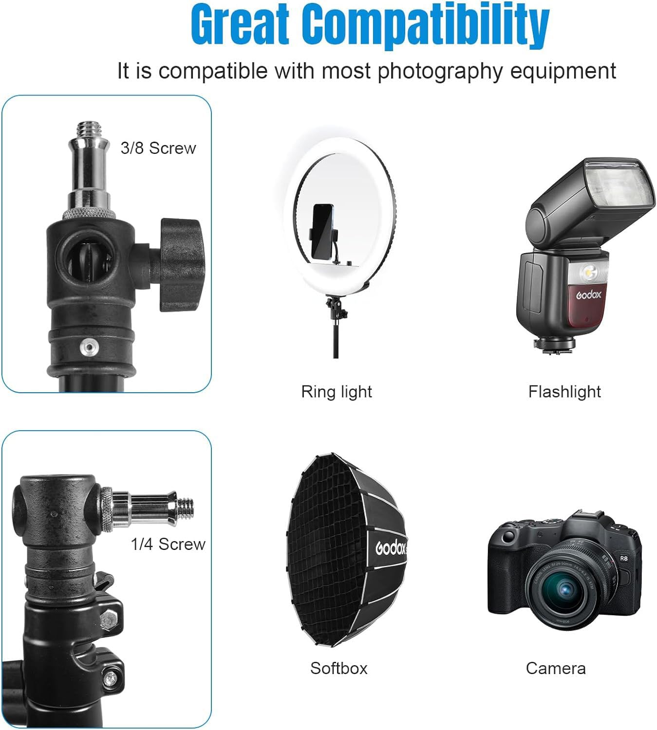 Fotoconic Triangle Wall Mounting Boom Arm Light Stand For Photography Studio Video Strobe Flash Lighting, Max Length 51.2 Inches