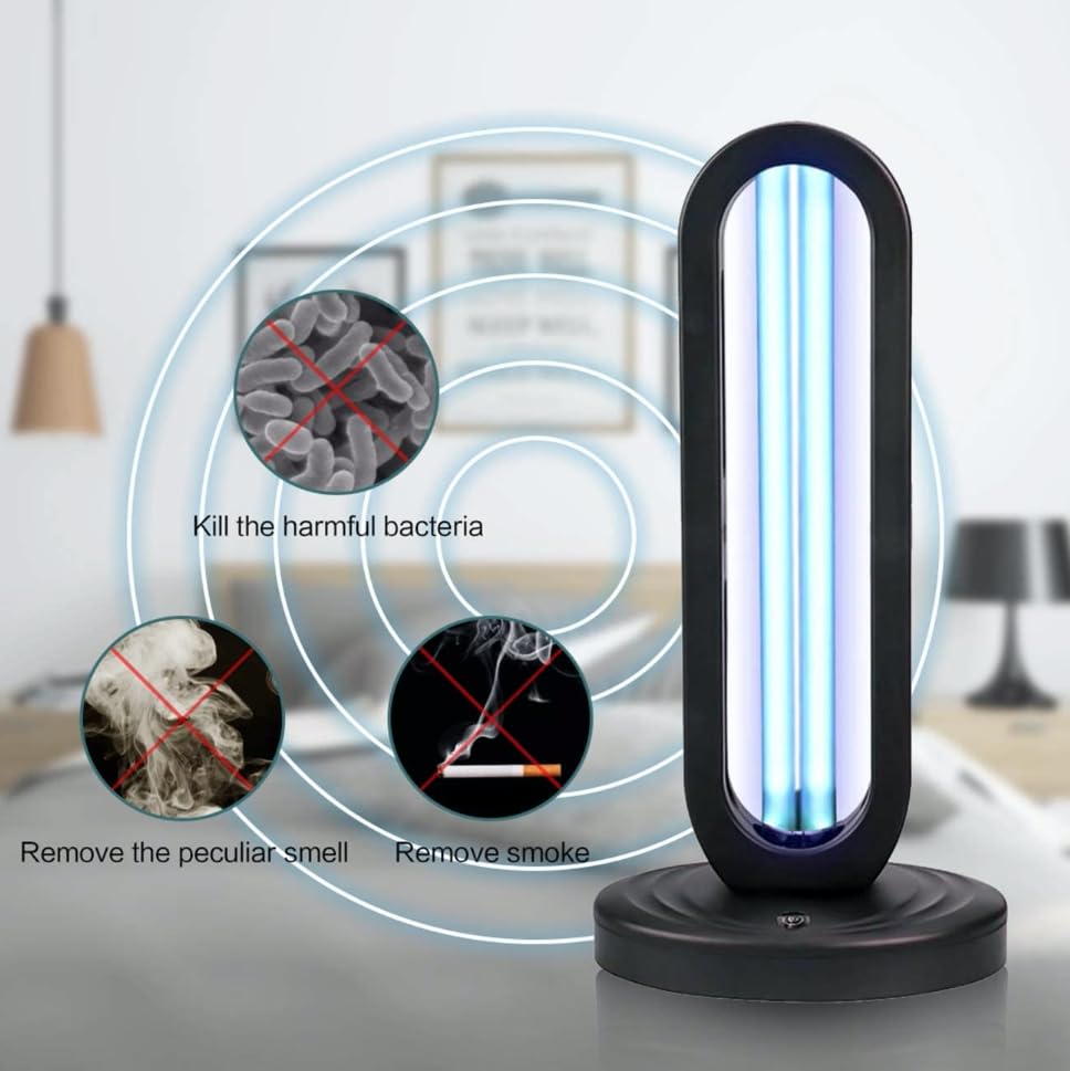 Rveal Uvilizer - Uv Light Sanitizer & Ultraviolet Disinfection Lamp (38W Uv-C Cleaner For Home, Room, Travel | 3-Speed Timing An