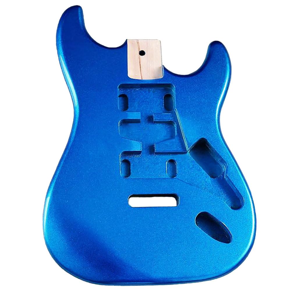 JD.Moon Electric Guitar Body for Fender ST Strat Guitar Accessory DIY Metal Blue Poplar HSH Guitar Body