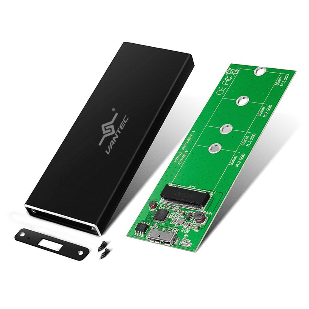 Vantec Nexstar Sx M.2 Ssd To Usb 3.0 Enclosure, Black (Nst M2Sts3 Bk)
