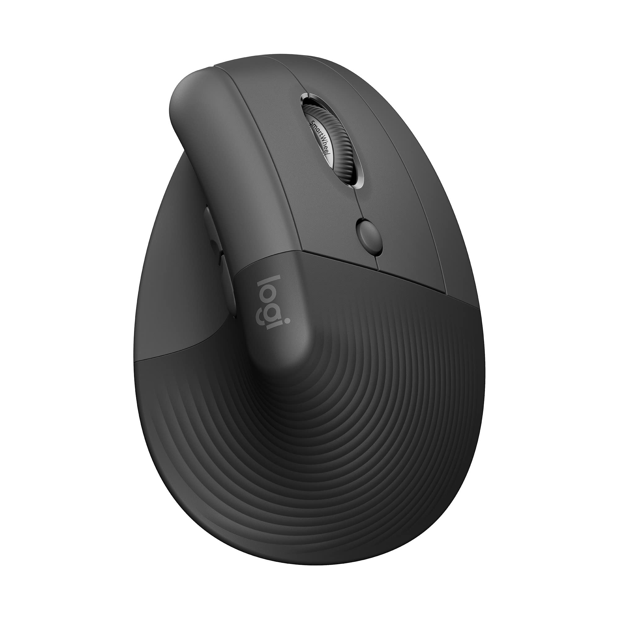Logitech Lift Vertical Ergonomic Mouse Wireless Bluetooth Or Logi Bolt Usb Receiver Quiet Clicks 4 Buttons Compatible With Windo