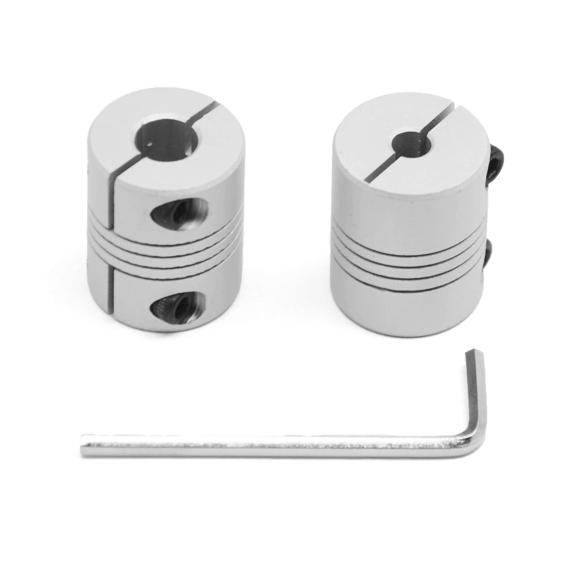 Befenybay 2Pcs 5Mm To 8Mm Flexible Shaft Coupling 25Mm Length 20Mm Diameter For Stepper Motor Coupler Aluminum Alloy For 3D Prin