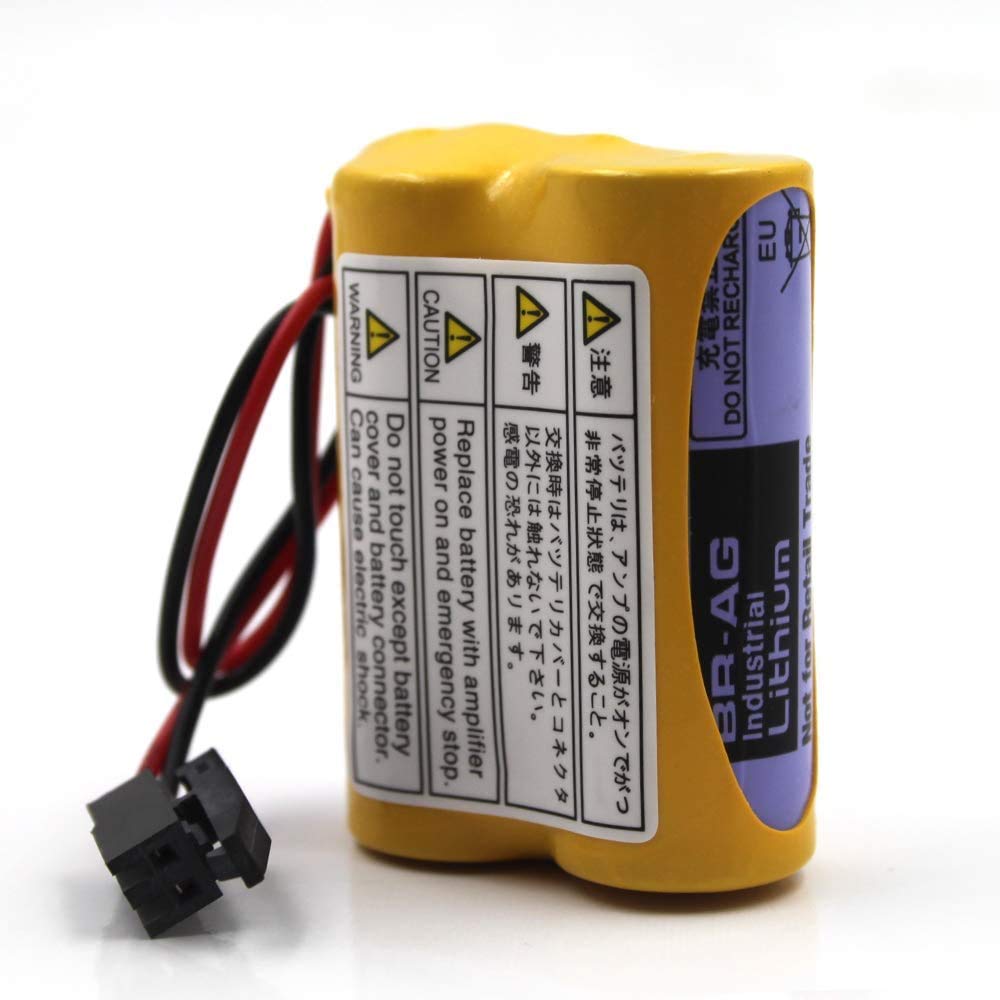 (2 Pack) Br Agcf2W 6V Replacement Battery For Fanuc Controls A98L 0031 0011#L, Panasonic Br Acf2P Br Agcf2P, Ge A06B0177D106 A06