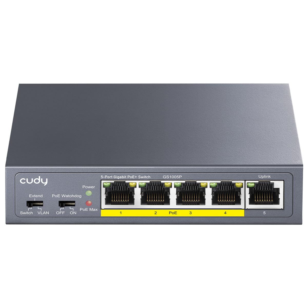 Cudy Switch GS1005P 5Port 10 100 1000M PoE+ Switch 60W Retail