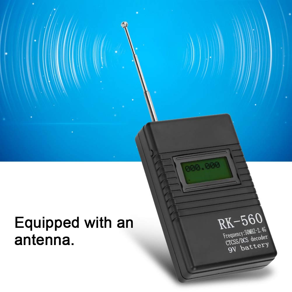 Ciciglow Portable Handheld Frequency Counter,50Mhz 2.4Ghz Frequency Accurate Radio Frequency Test,With Antenna One Key,Suitable