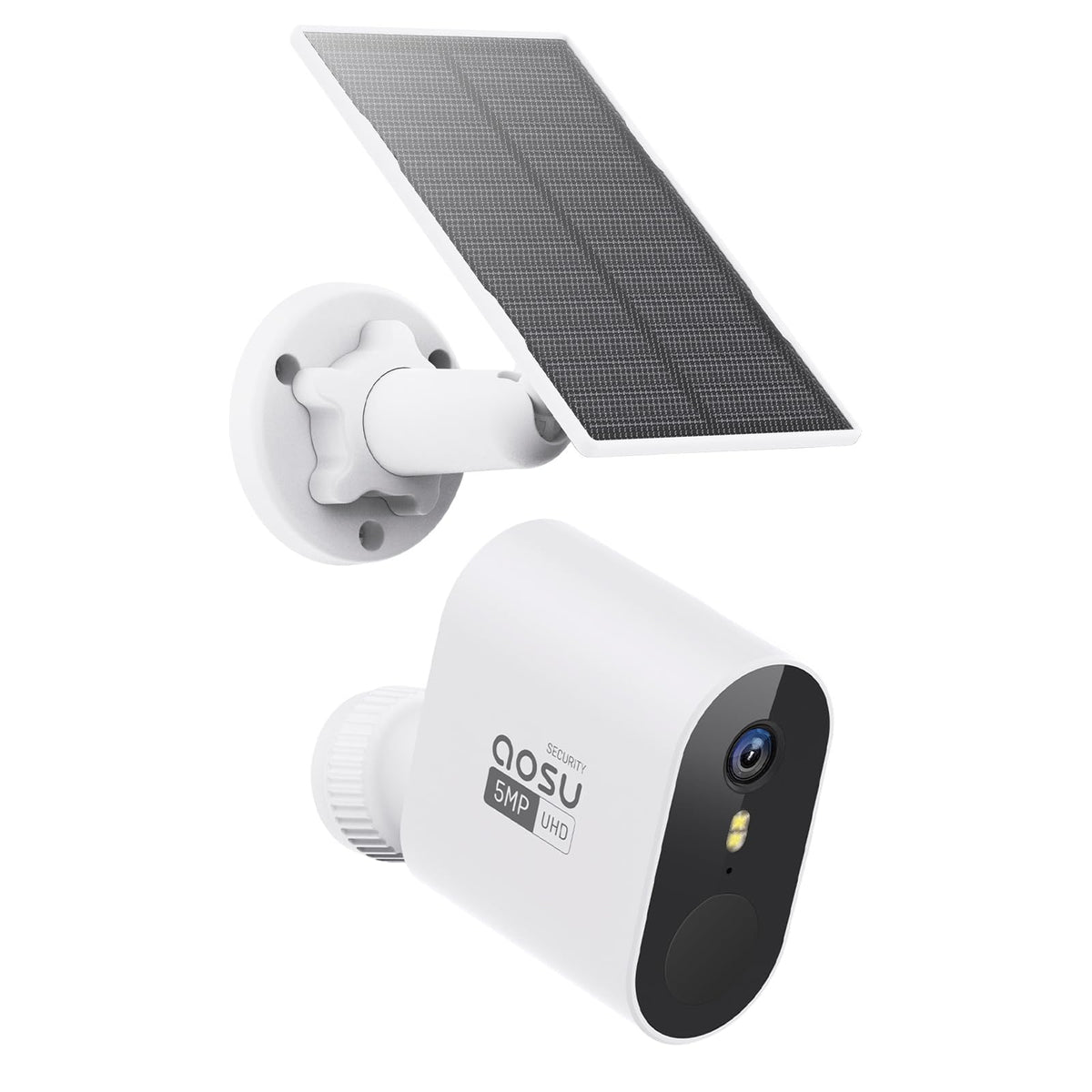 AOSU Add-on Cam, 3K/5MP Solar Security Camera Wireless Outdoor, Requires SolarCam/WirelessCam System's Homebase (NOT Doorbell Ho