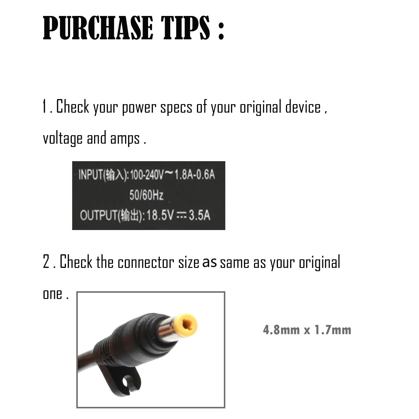 65W Laptop Power Cord For Hp Compaq Presario C300 C500 C700 F500 F700 A900 Pavilion Dv6000 Dv6500 Dv6700 Dv1000 Dv2000 Spare 9155068 393954001 394224001 403810 001 417220 001 381090 001