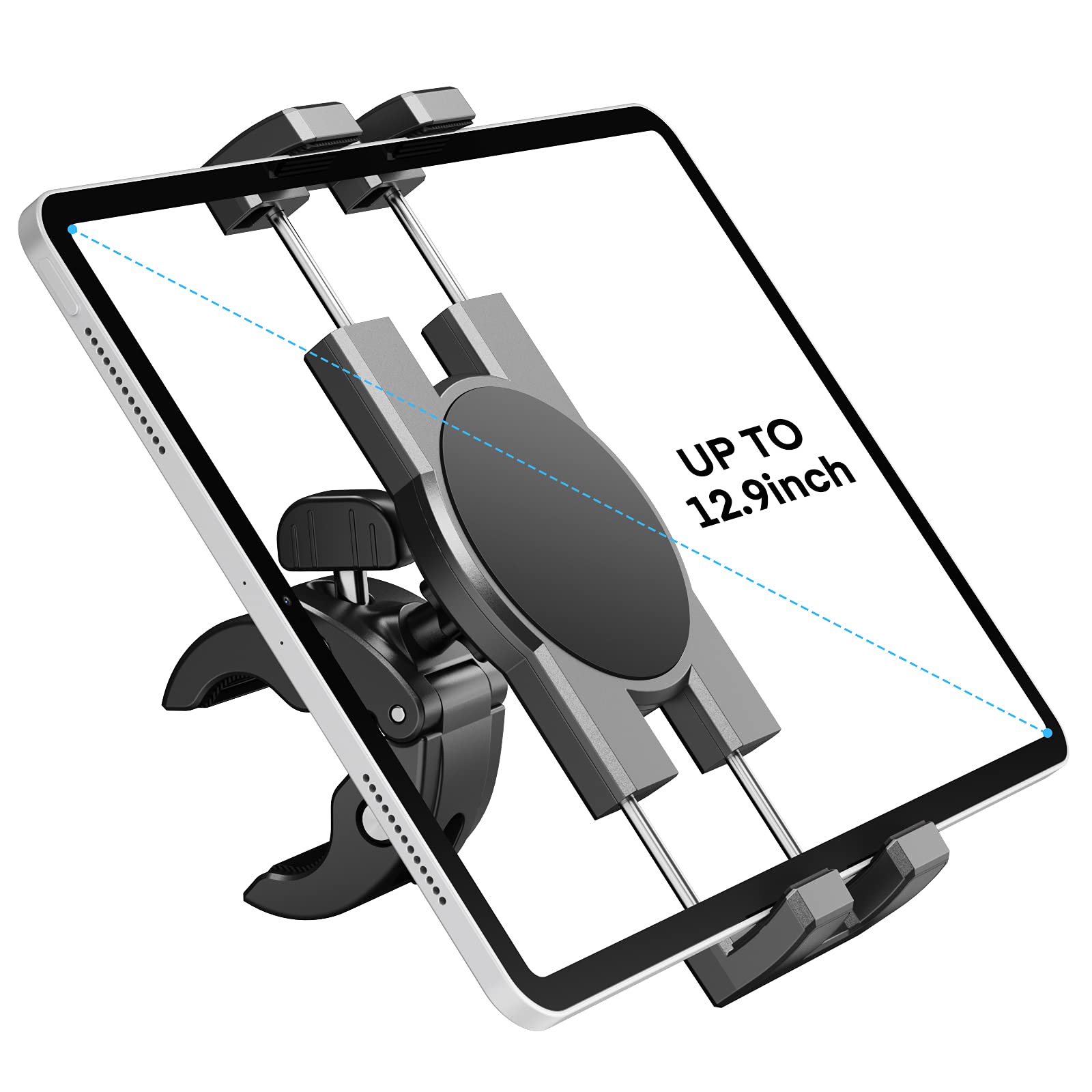 Kdd Spin Bike Tablet Holder Mount, Phone Ipad Holder Stand Exercise Bike Handlebar Mount For Stationary Bicycle, Treadmill, Micr