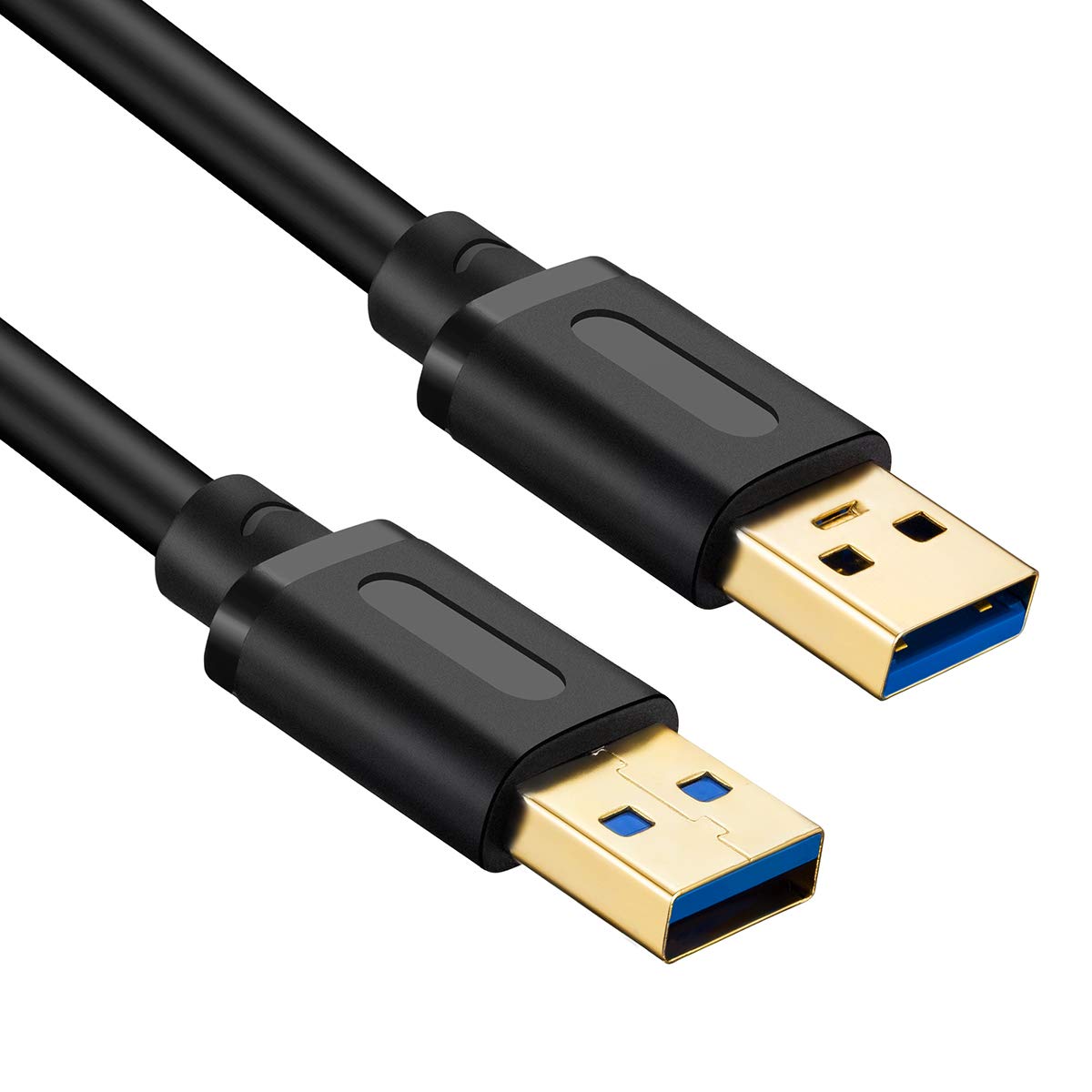 Jelly Tang Usb 3.0 A To A Male Cable 3Ft,Usb To Usb Cable Usb Male To Male Cable Usb Cord With Gold Plated Connector For Hard Drive Enclosures, Dvd Player, Laptop Cooler (3Ft/1M)