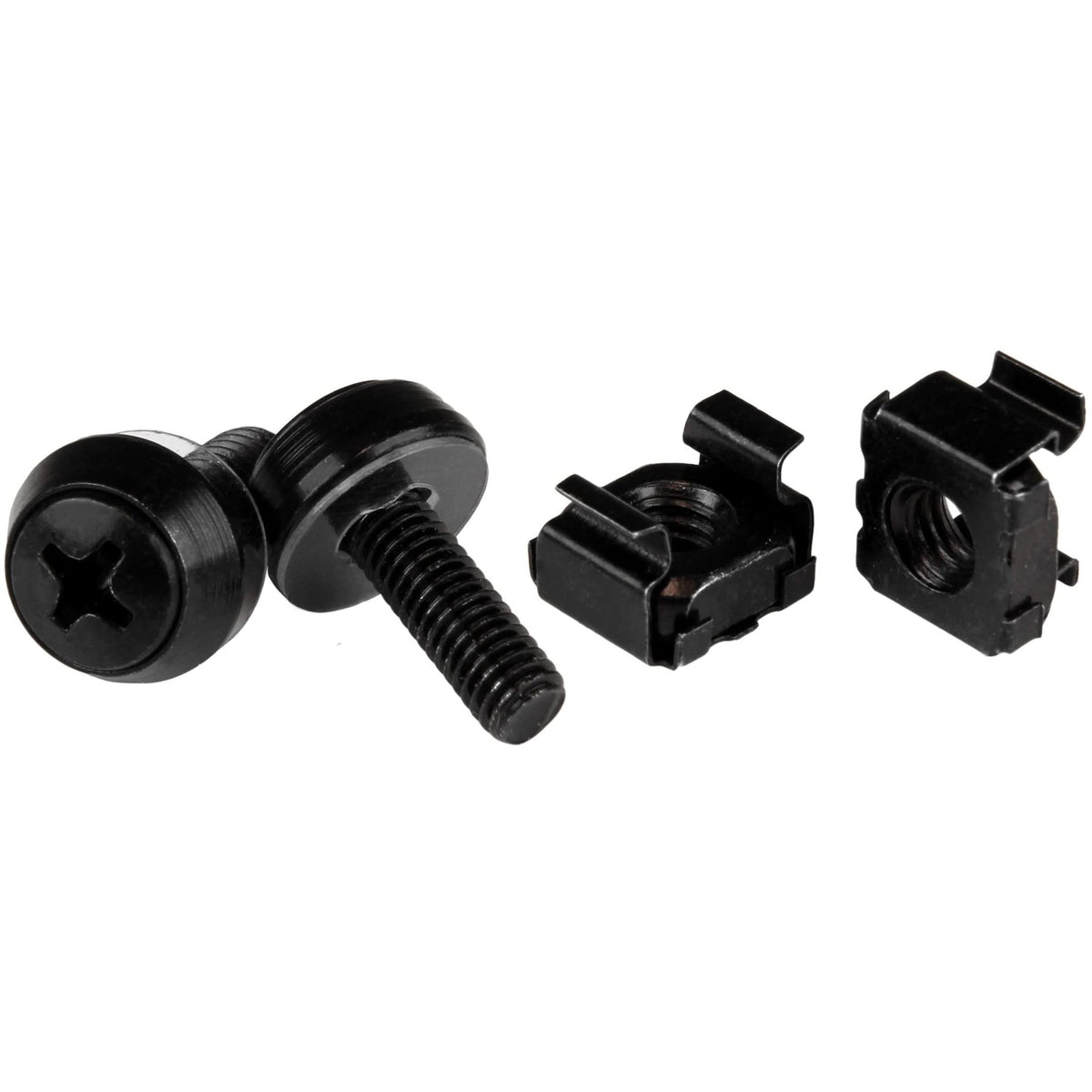 Startech.Com M5 Cage Nuts And Screw   12 Mm Rack Screws And Cage Nuts   50 Pack   Black   Replacement Serve Rack Screws (Cabscre