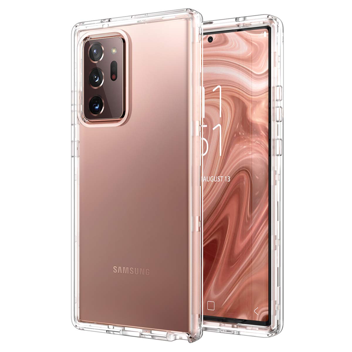 Welovecase Galaxy Note 20 Ultra Clear 3 In 1 Full Body Heavy Duty Shockproof Tpu Bumper Case, 6.9Inch
