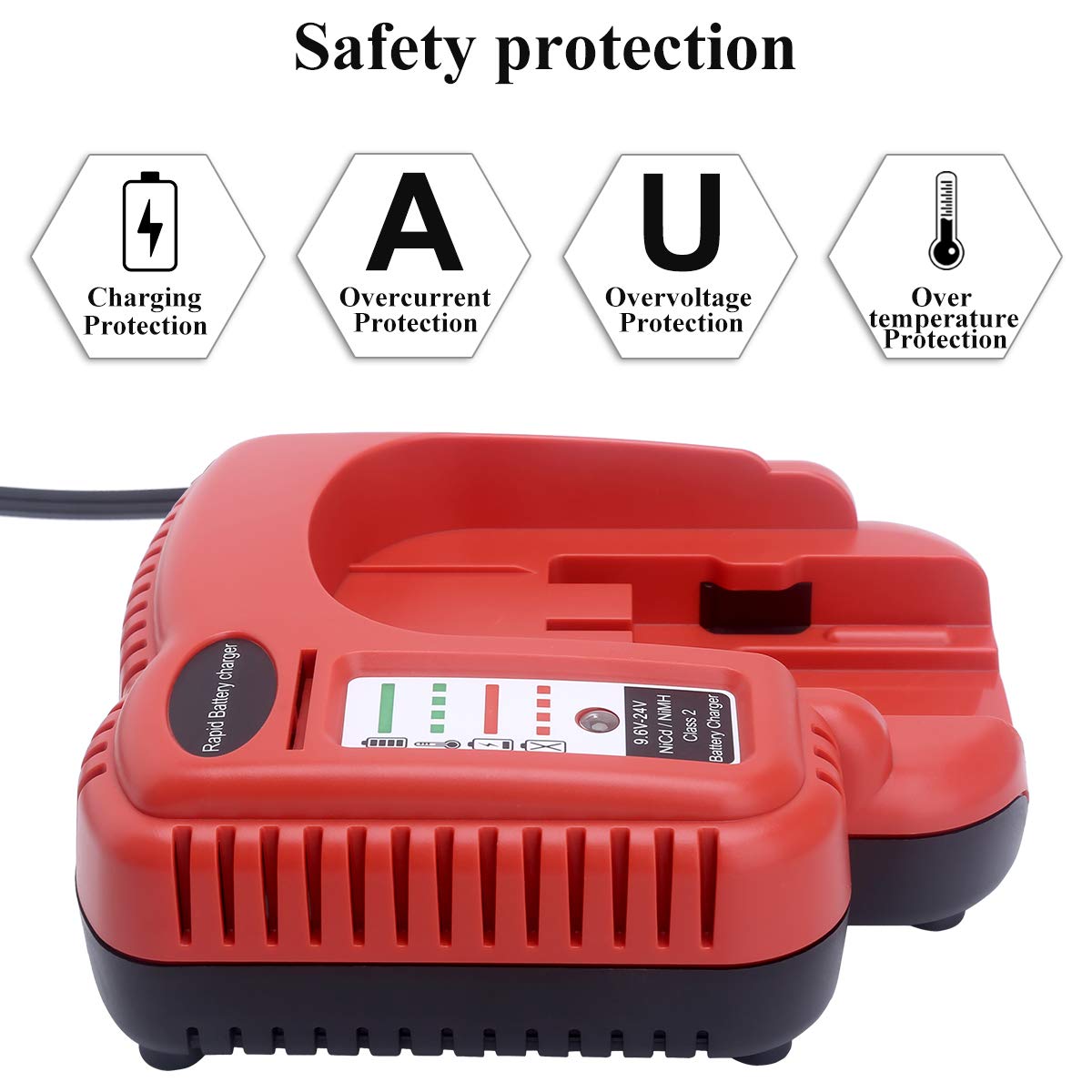 Bdfc240 9.6V 24V Battery Charger For Black & Decker 18V 14.4V 12V 9.6V 24V Firestorm Battery Nicad & Nimh Hpb18 Ope Hpb18 Hpb14