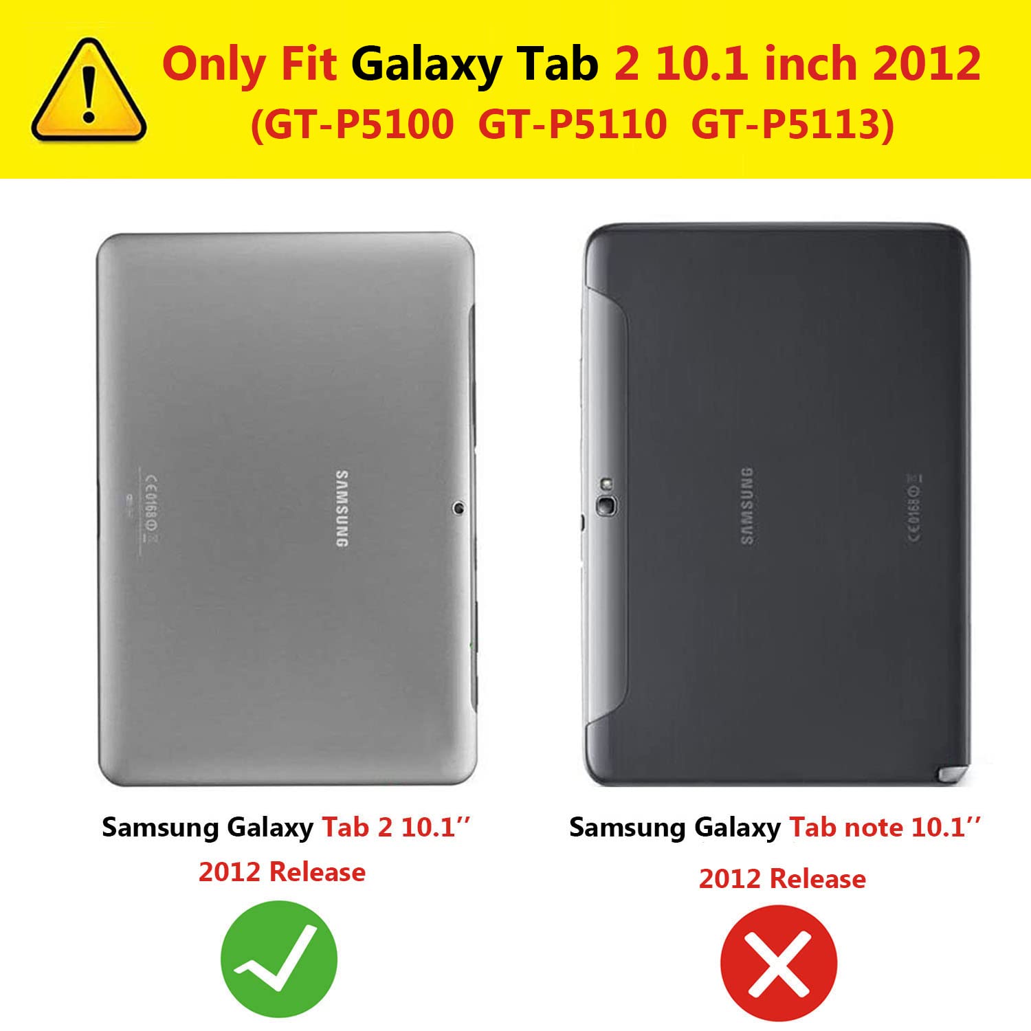 Case For Samsung Galaxy Tab 2 10.1 Inch 2012 (Gt-P5100 Gt-P5110 Gt-P5113), 360 Degree Rotating Stand Case Full Protective Cover,