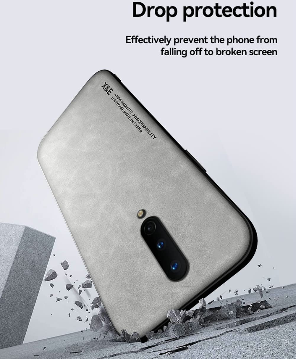 Kepuch Silklike Case For Oneplus 8   Cover Bumper Built In Metal Plate For Oneplus 8   Gray