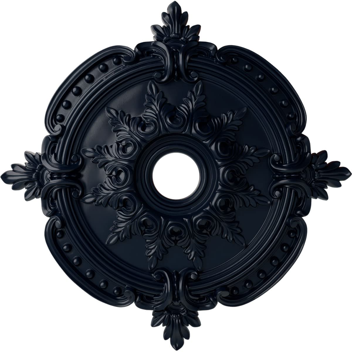 Ekena Millwork CM28BEMDF 28 3/8 OD x 3 3/4 ID x 1 5/8 P Benson Classic (Fits Canopies up to 6 1/2), Hand-Painted Midnight Dream 