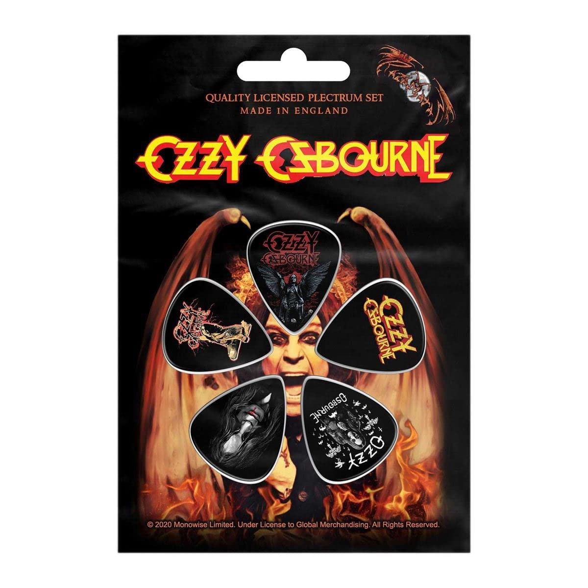 Ozzy Osbourne Heavy Gauge 1Mm Guitar Pick Pack Multicolor