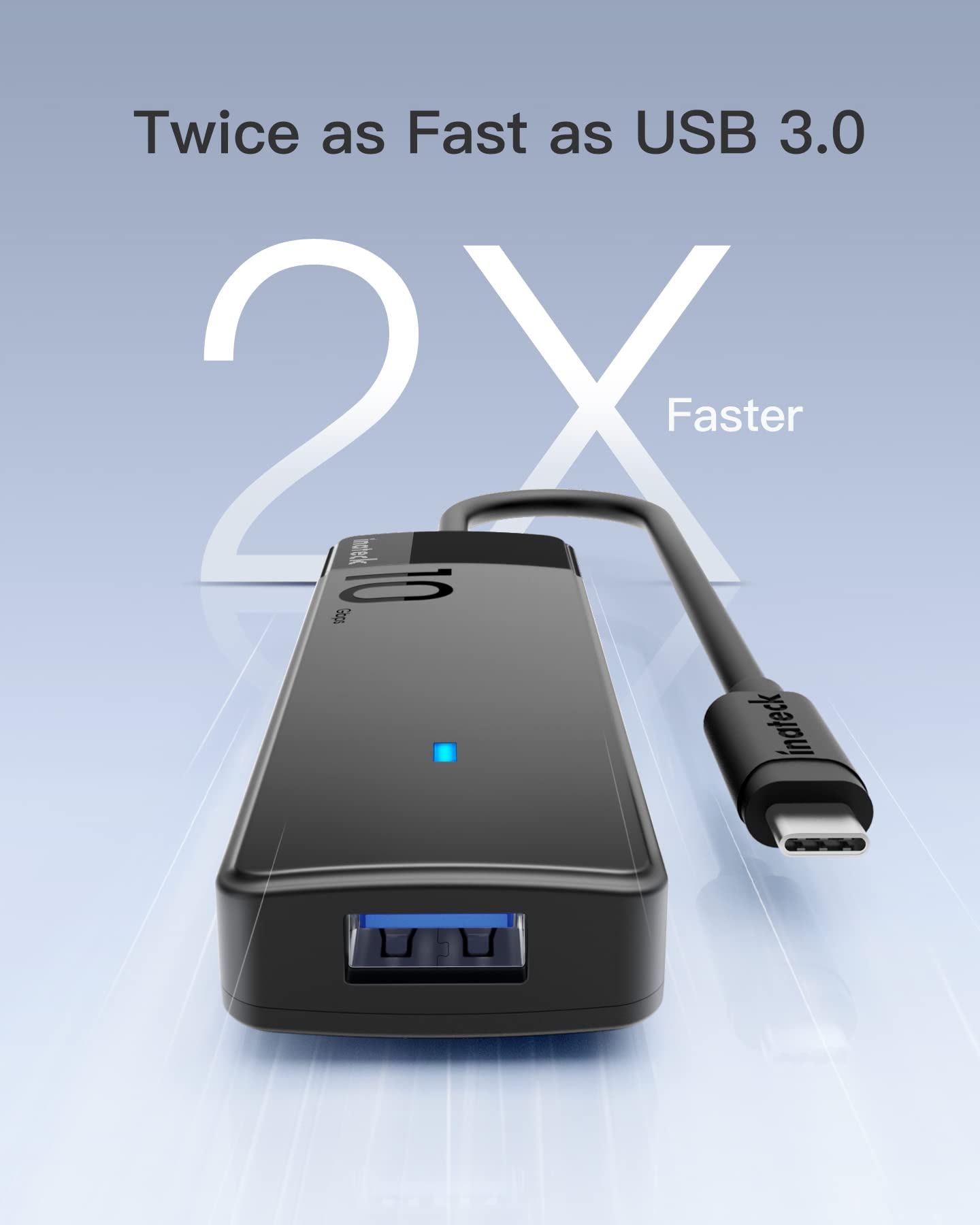 Inateck Usb 3.2 Gen 2 Speed, Usb C To Usb Hub With 4 Usb A Ports, Hb2025
