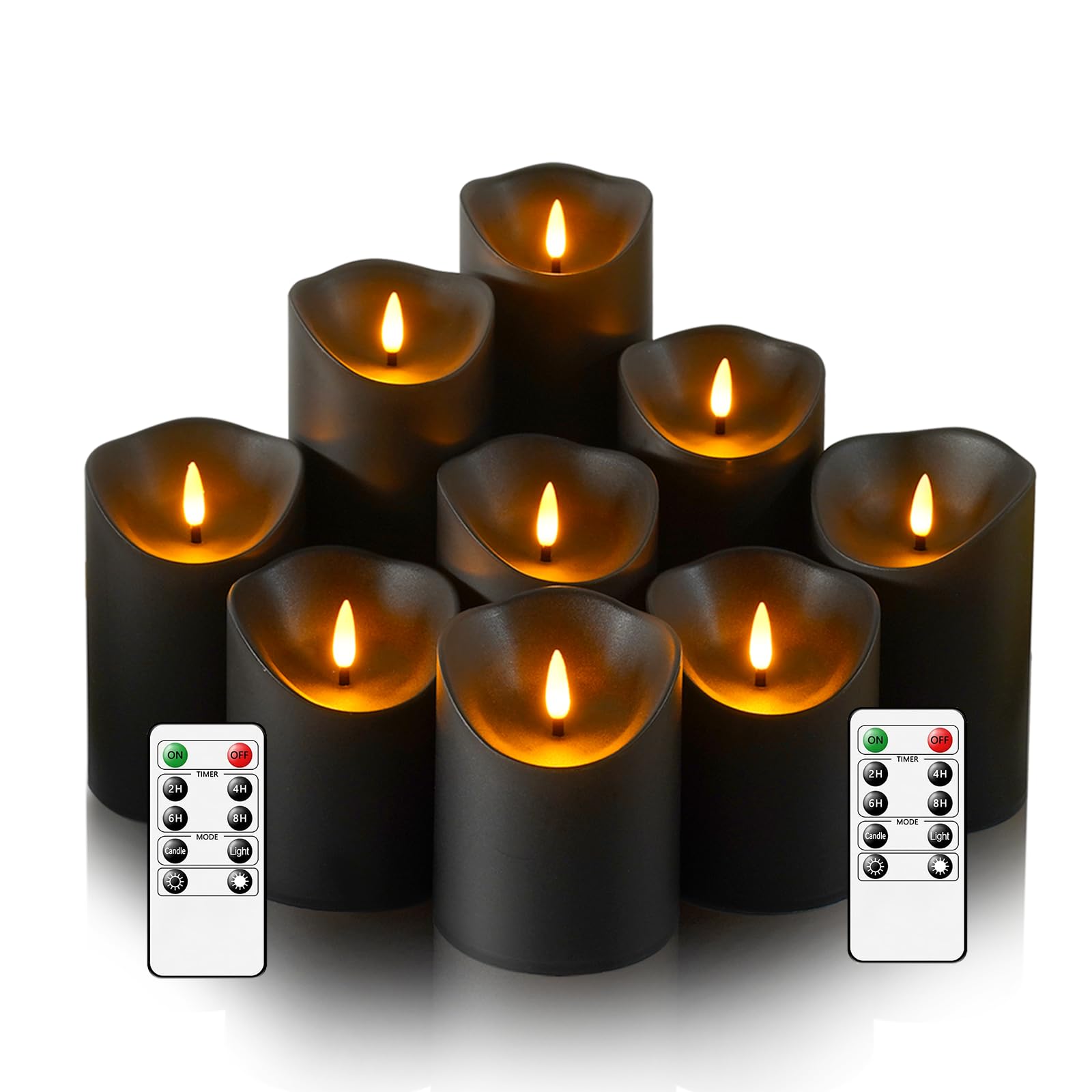 Eebuss Flameless Candles, Led Candles,Plastics Realistic Candle,Flameless Candles With Remote,Suitable For Home Decoration,Addin