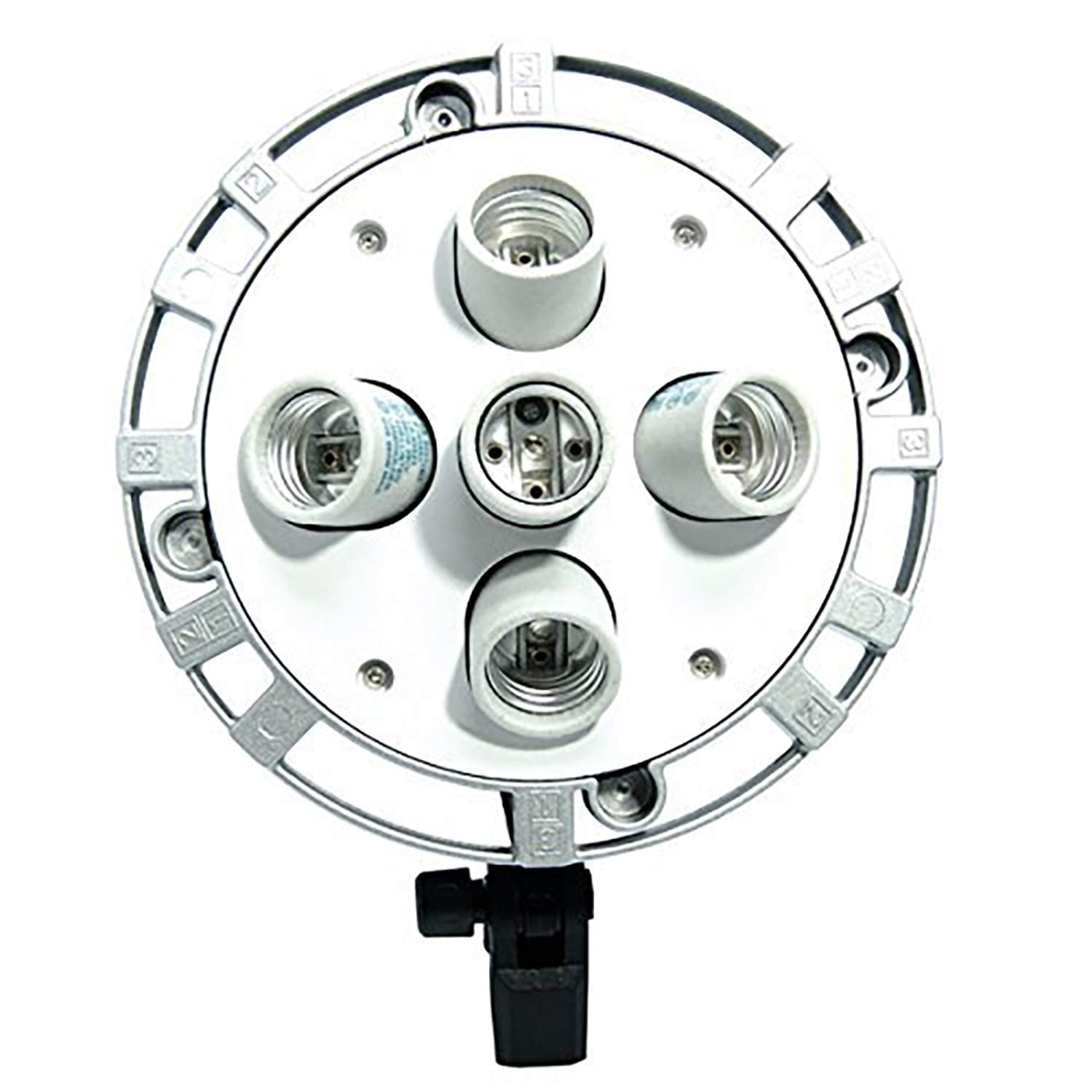 Limostudio Photo Video Studio 5In1 E26 E27 Five Hold Socket Tricolor Studio Light Bulb Speeding Lamp Head Multi Holder, Agg1434